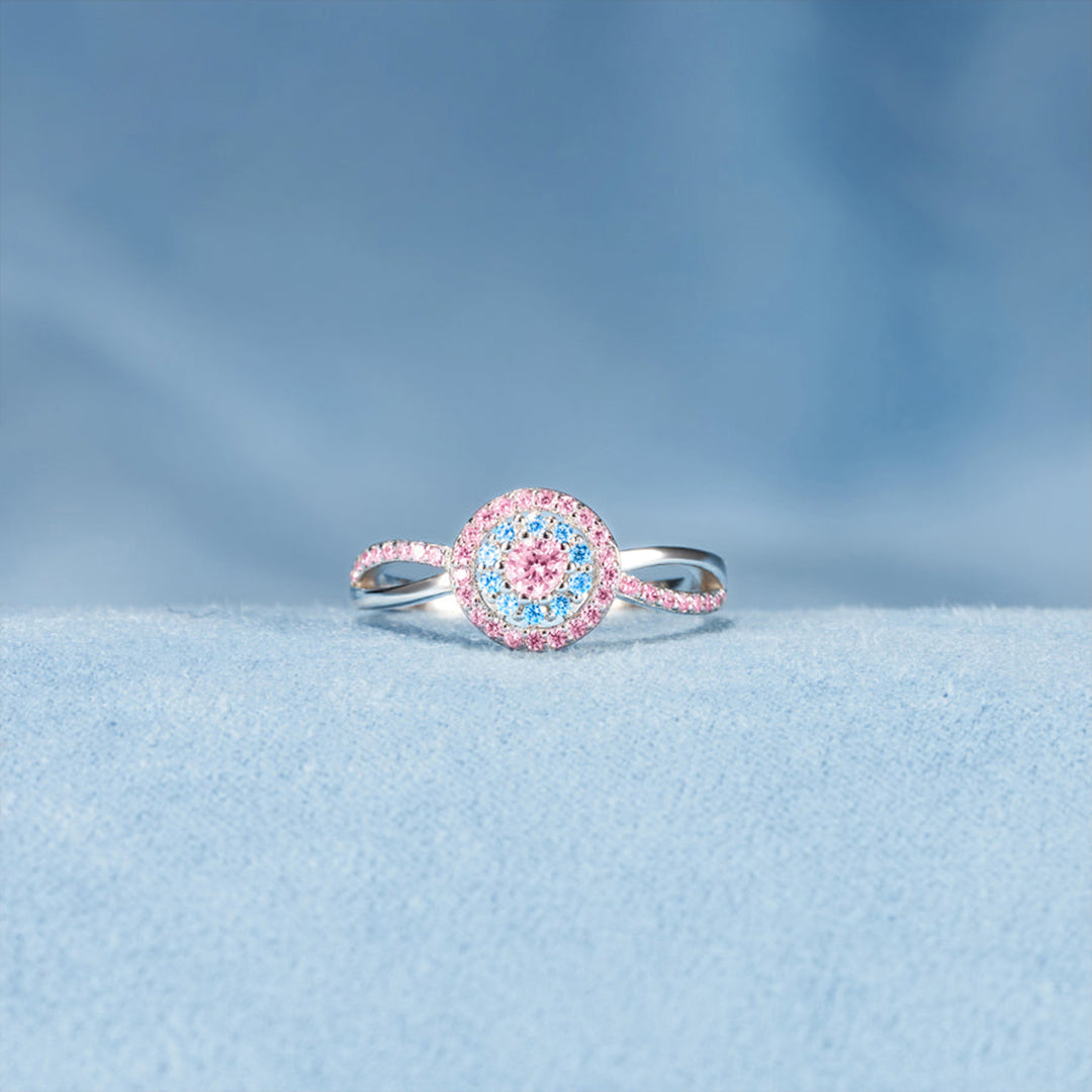 For Self - S925 Pink Blue Round Ring