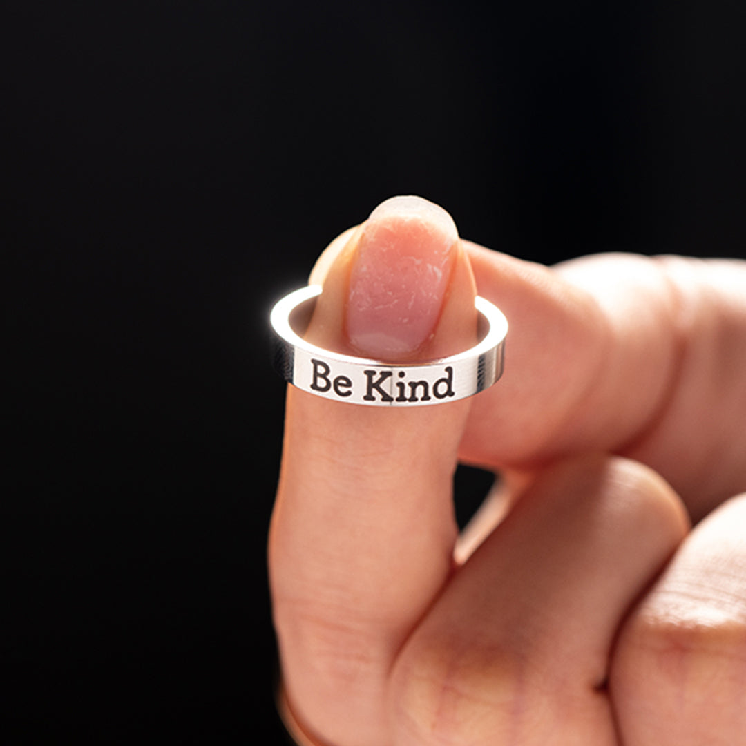 S925 Be Kind But Say No Circle Ring