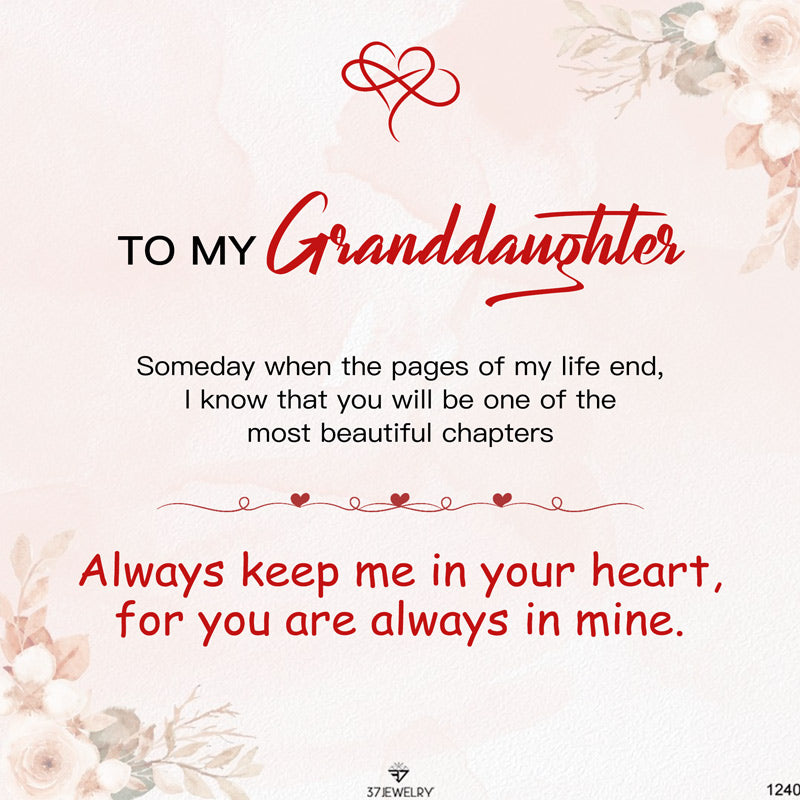 For Granddaughter - Always Keep Me In Your Heart Custom Birthstone Hug Ring