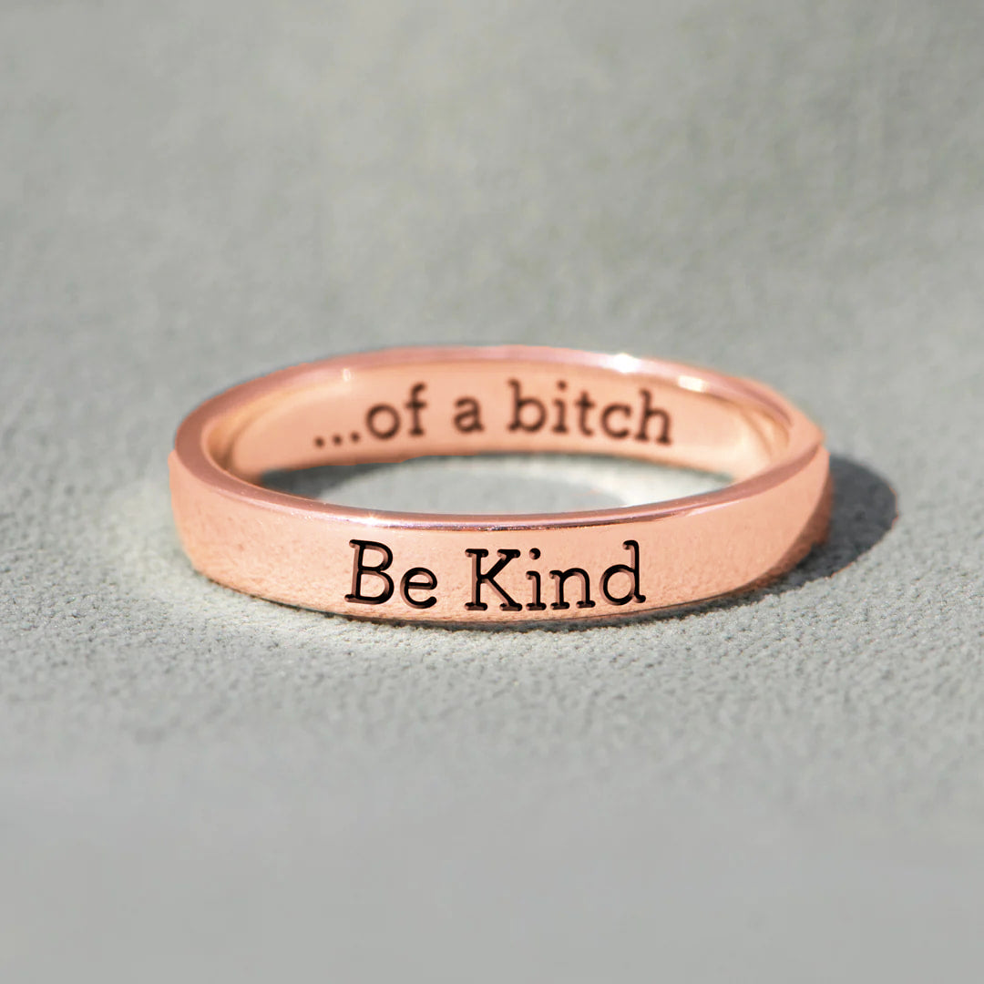 S925 Be Kind...of a Bi❤ch Circle Ring