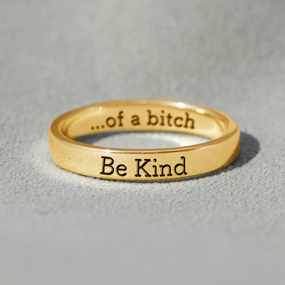 S925 Be Kind...of a Bi❤ch Circle Ring