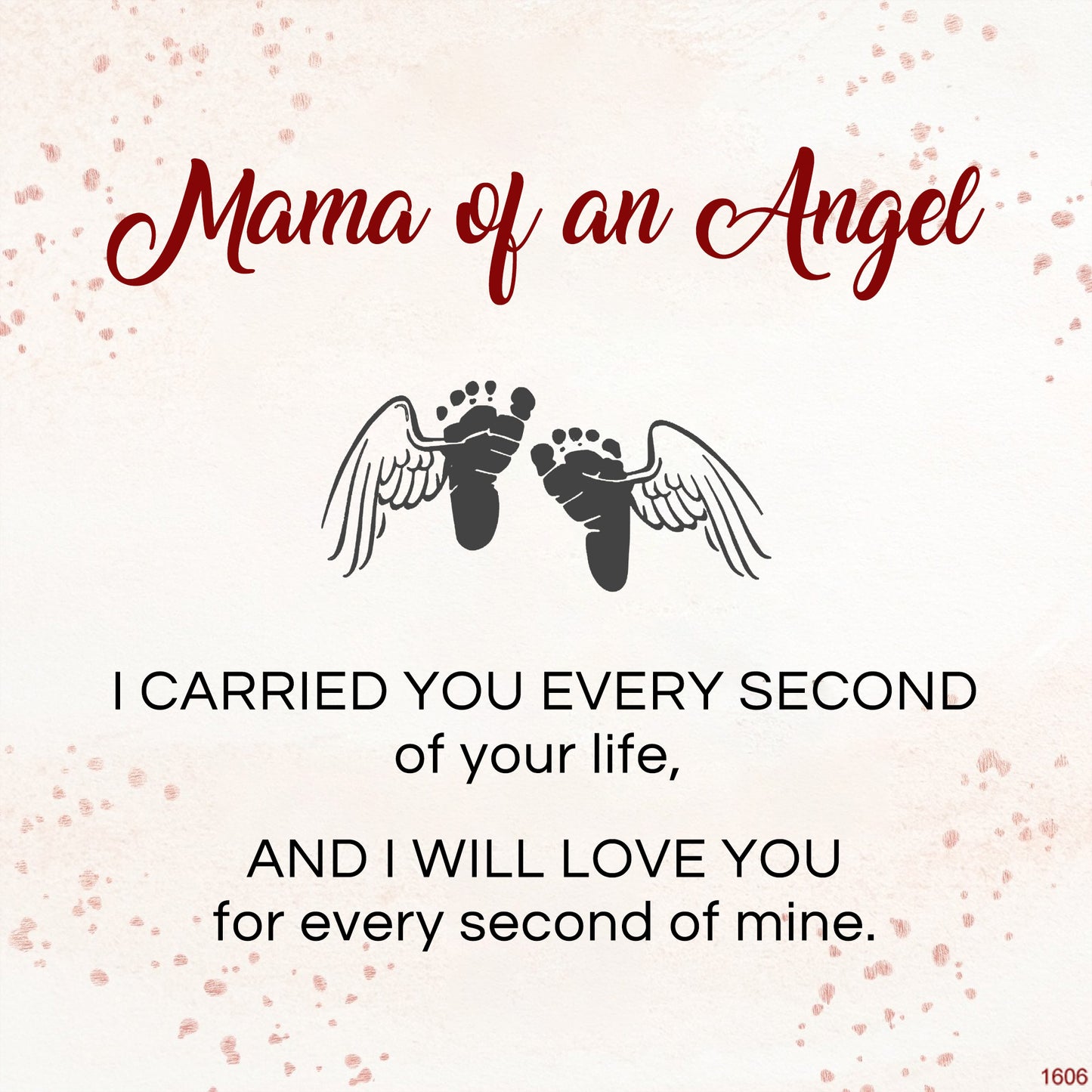 For Memorial - Mama Of An Angel White Pink & Blue Ring