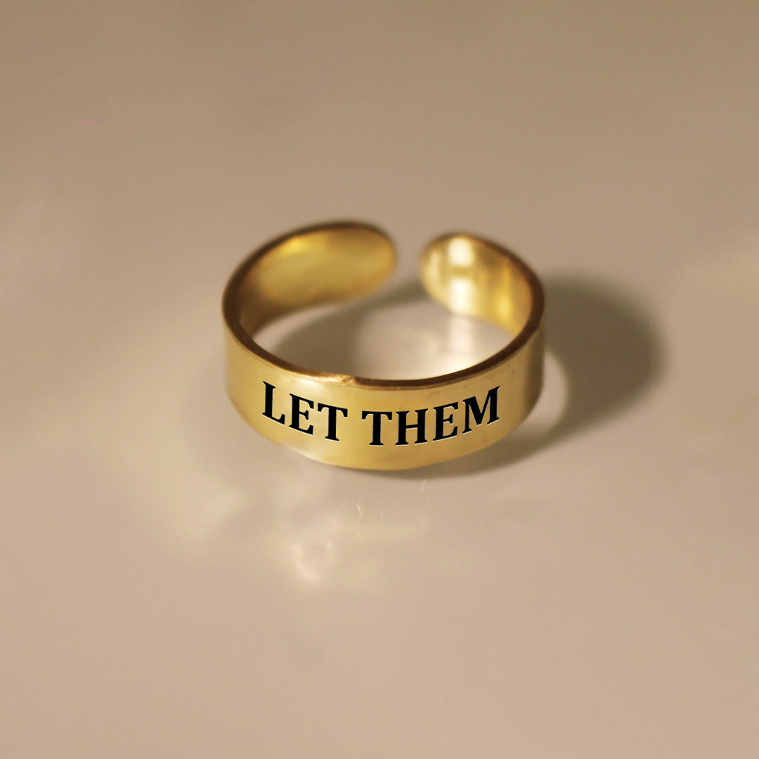 S925 Let Them Wide Band Ring