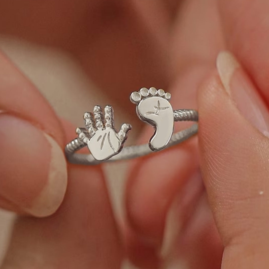 For Mother - S925 Mama to Be Palm and Foot Ring