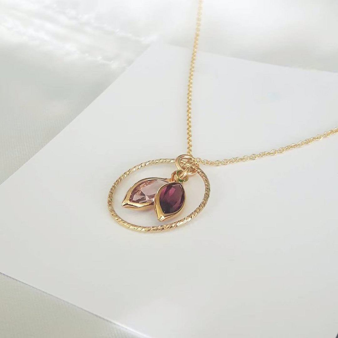 Custom Family Birthstone Necklace