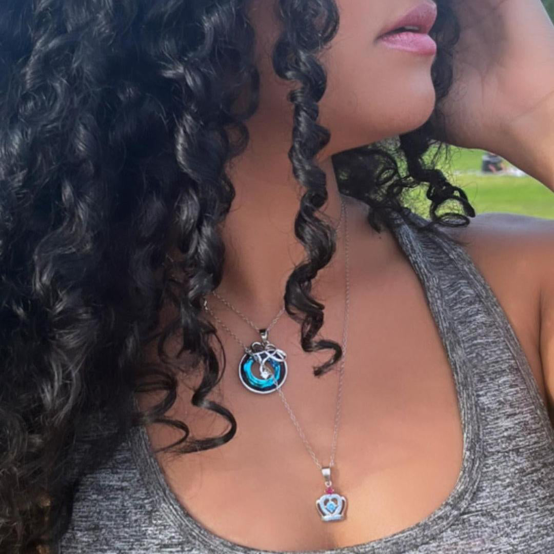 For Bonus Daughter - S925 I Love You Crystal Necklace