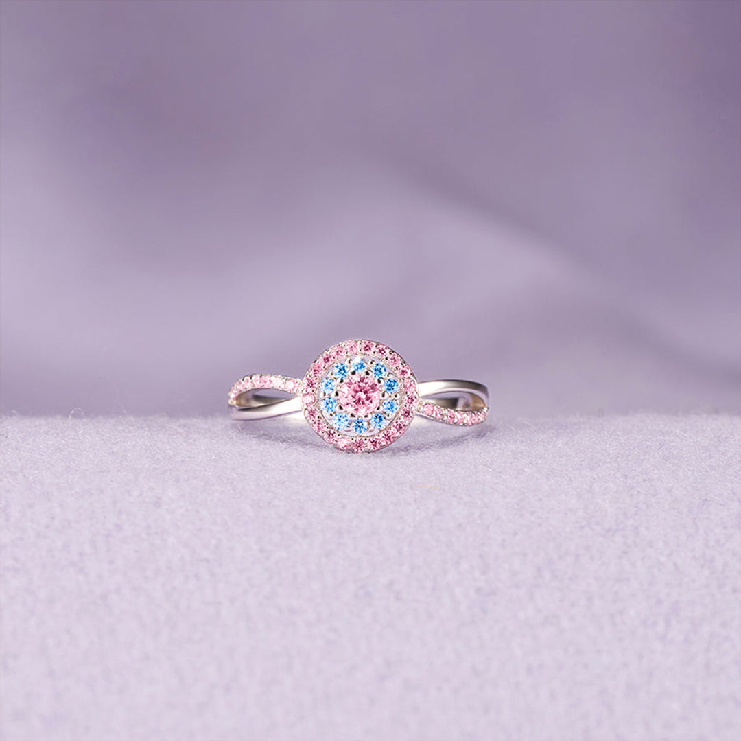 For Self - S925 Pink Blue Round Ring