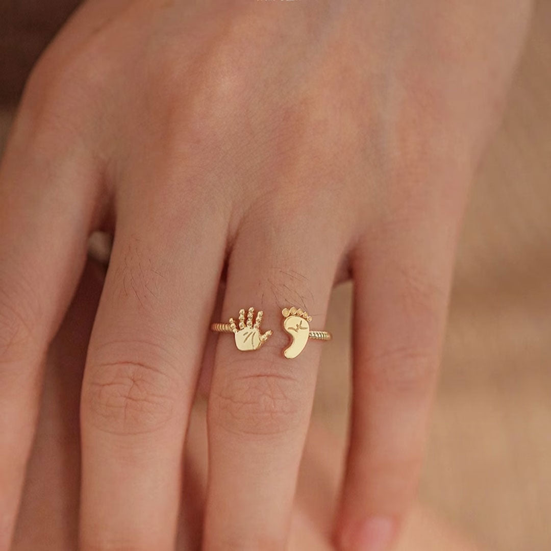 For Mother - S925 Mama to Be Palm and Foot Ring