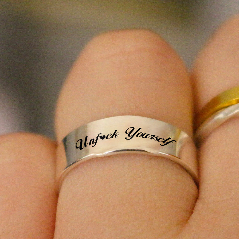 Unf❤️ck Yourself Wide Band Ring