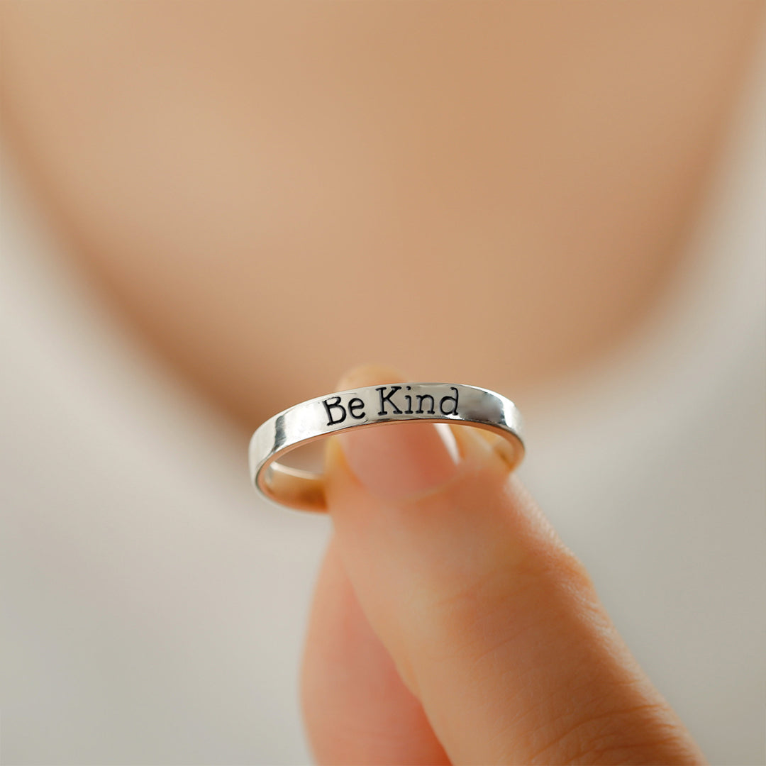 S925 Be Kind...of a Bi❤ch Circle Ring