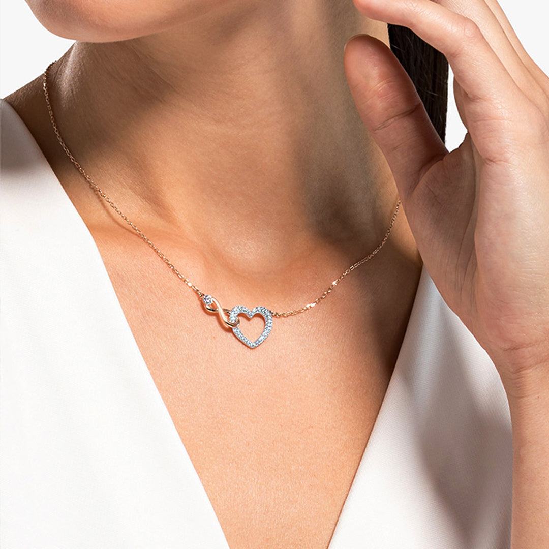 For Bonus Daughter - S925 Always Shine Like The Brightest Star Infinity Heart Necklace