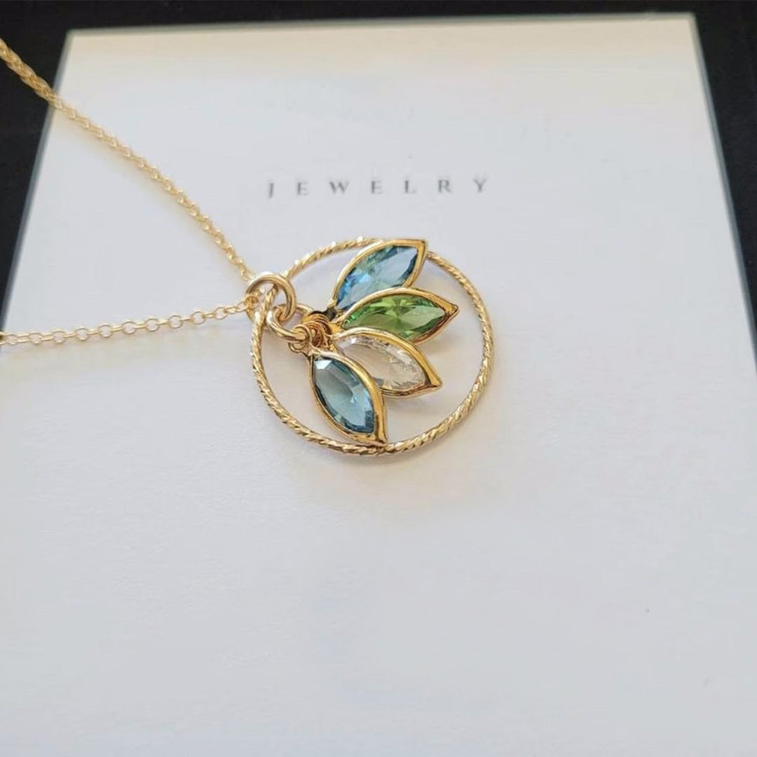 Custom Family Birthstone Necklace