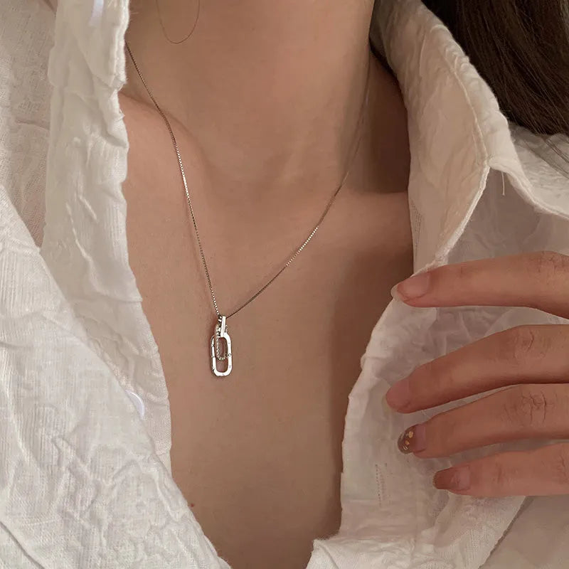 For Friend - S925 Someone Who Will Be There No Matter What Interlocking Circle Necklace