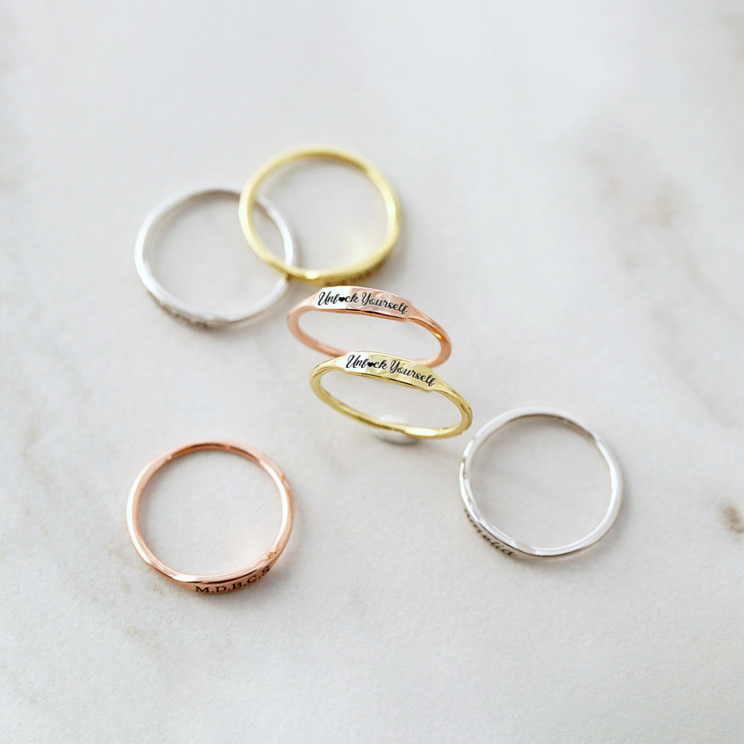S925 Unf❤️ck Yourself Dainty Bar Ring