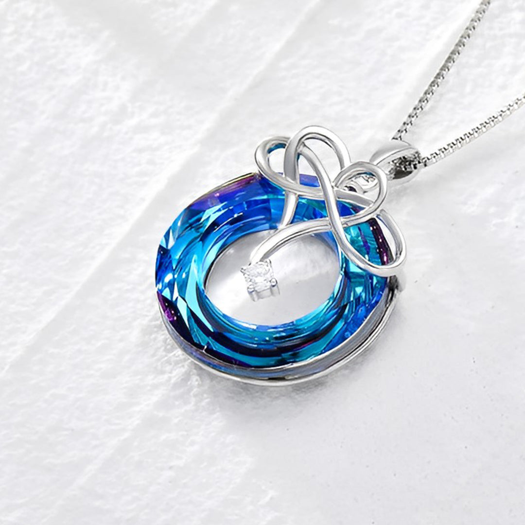 For Bonus Daughter - S925 I Love You Crystal Necklace