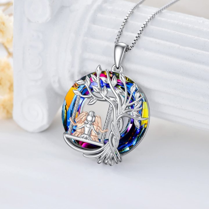 For Sister - S925 There's no greater gift than sisters Crystal Tree of Life Necklace