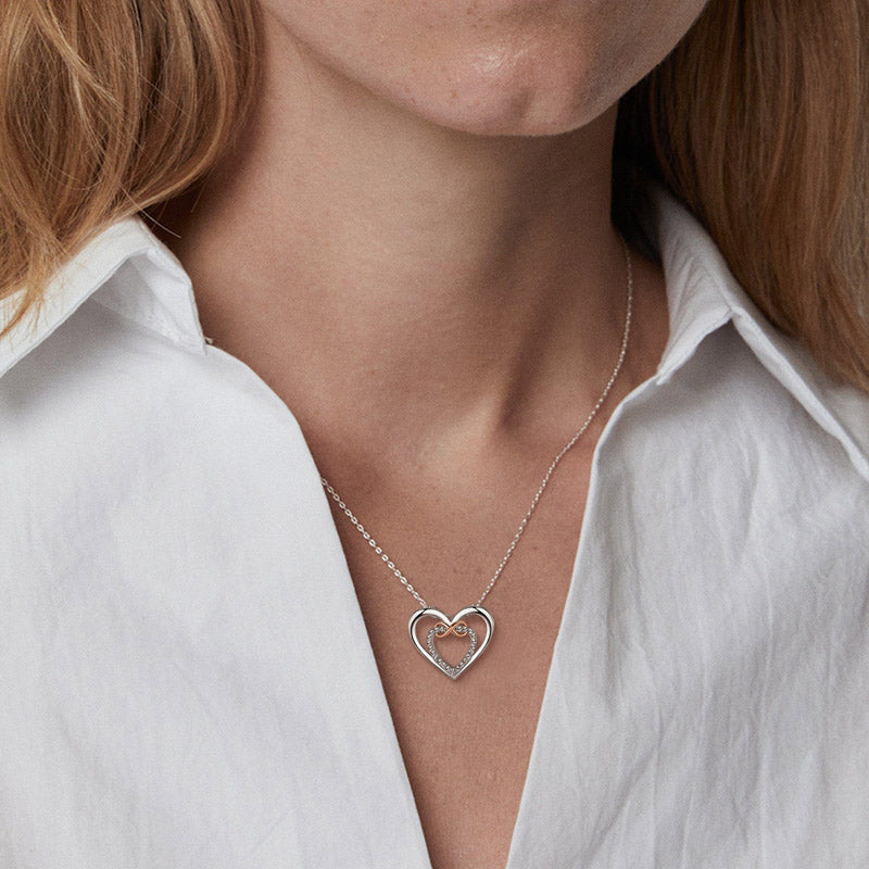 For Granddaughter - S925 Two hearts Infinity Necklace
