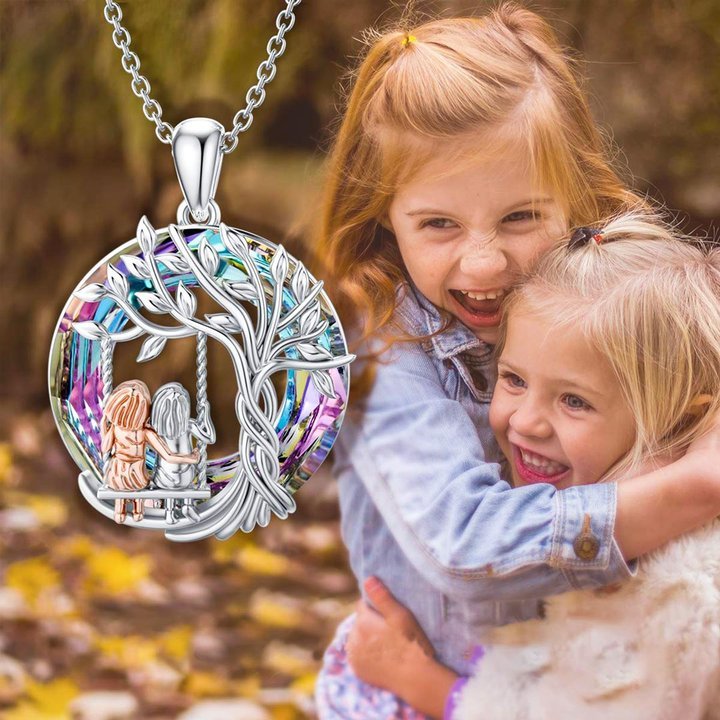 For Sister - S925 There's no greater gift than sisters Crystal Tree of Life Necklace