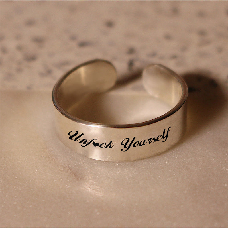 Unf❤️ck Yourself Wide Band Ring