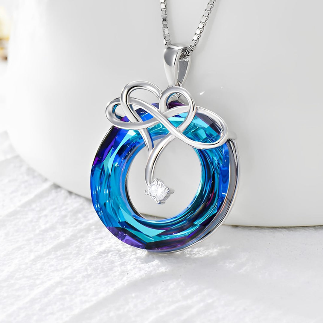 For Bonus Daughter - S925 I Love You Crystal Necklace