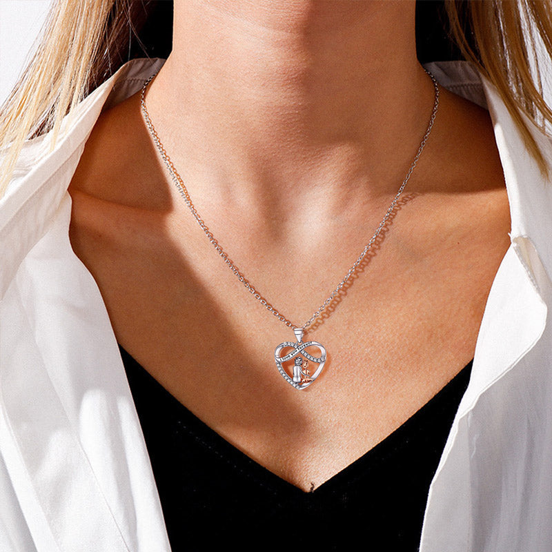 For Daughter - S925 You're My Life's Most Beautiful Chapter Infinity Heart Necklace