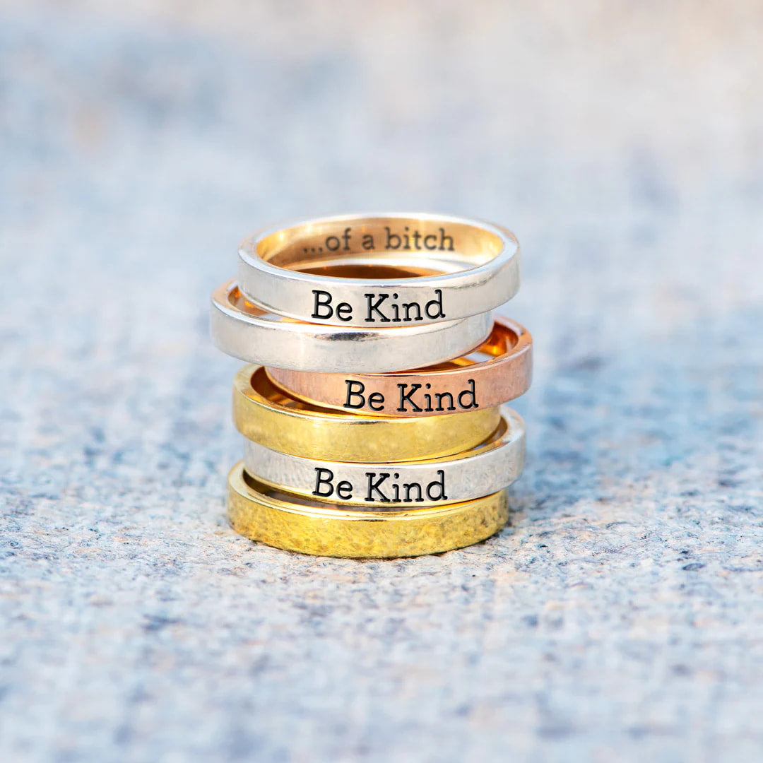 S925 Be Kind...of a Bi❤ch Circle Ring