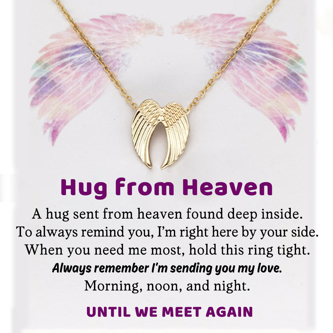 For Memorial - Hug from Heaven Wings Necklace