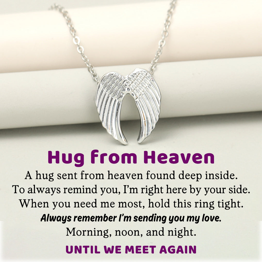 For Memorial - Hug from Heaven Wings Necklace