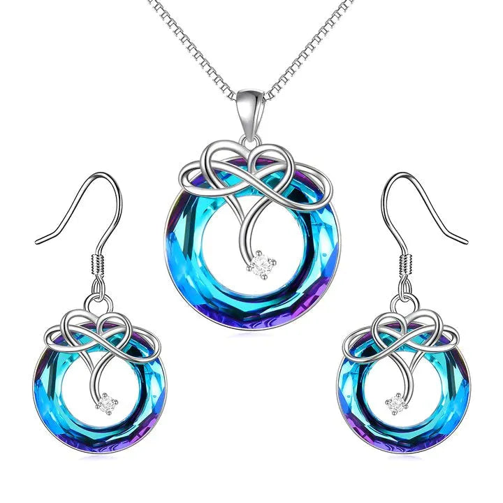 For Bonus Daughter - S925 I Love You Crystal Necklace