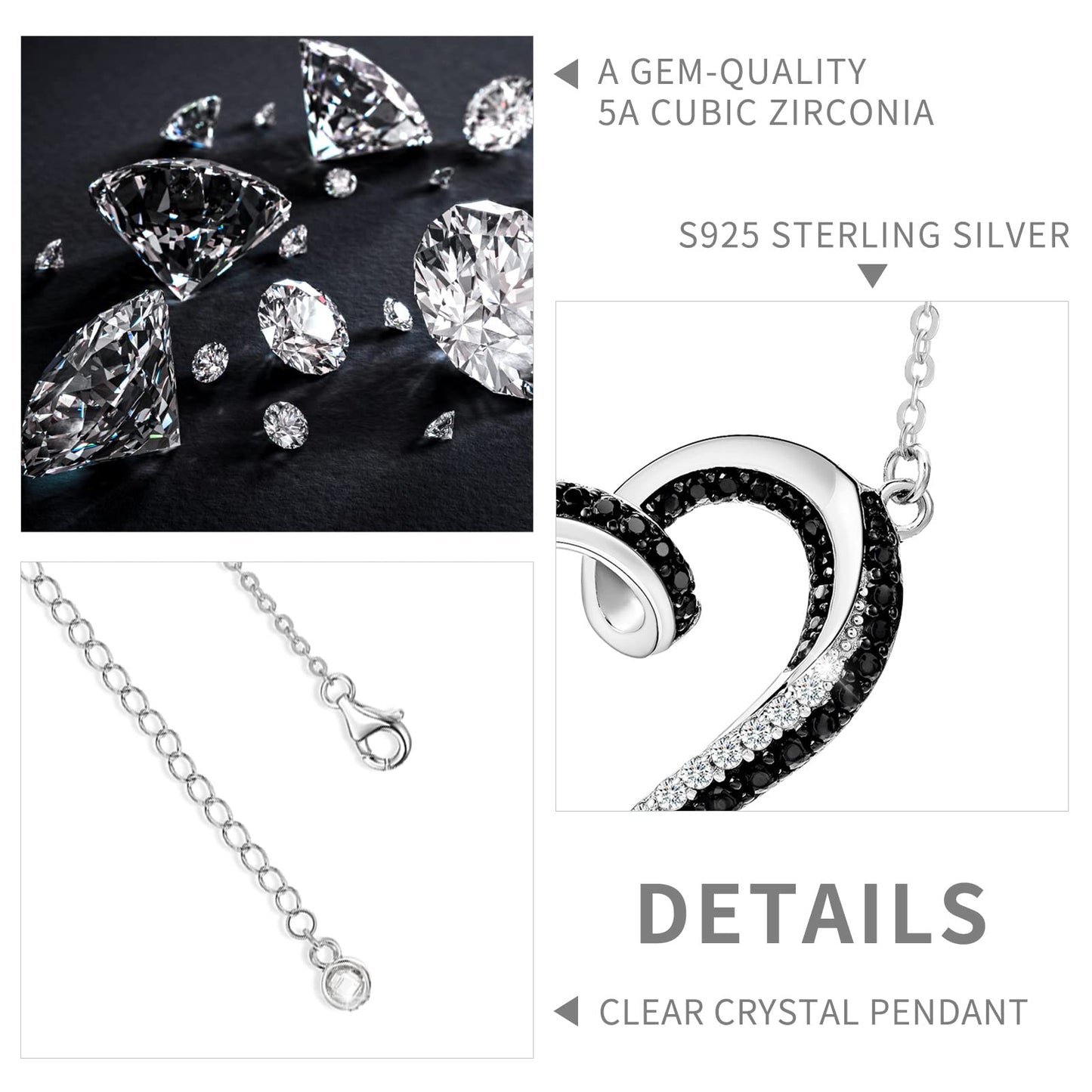 For Memorial - Life and Death Heart Wing Necklace