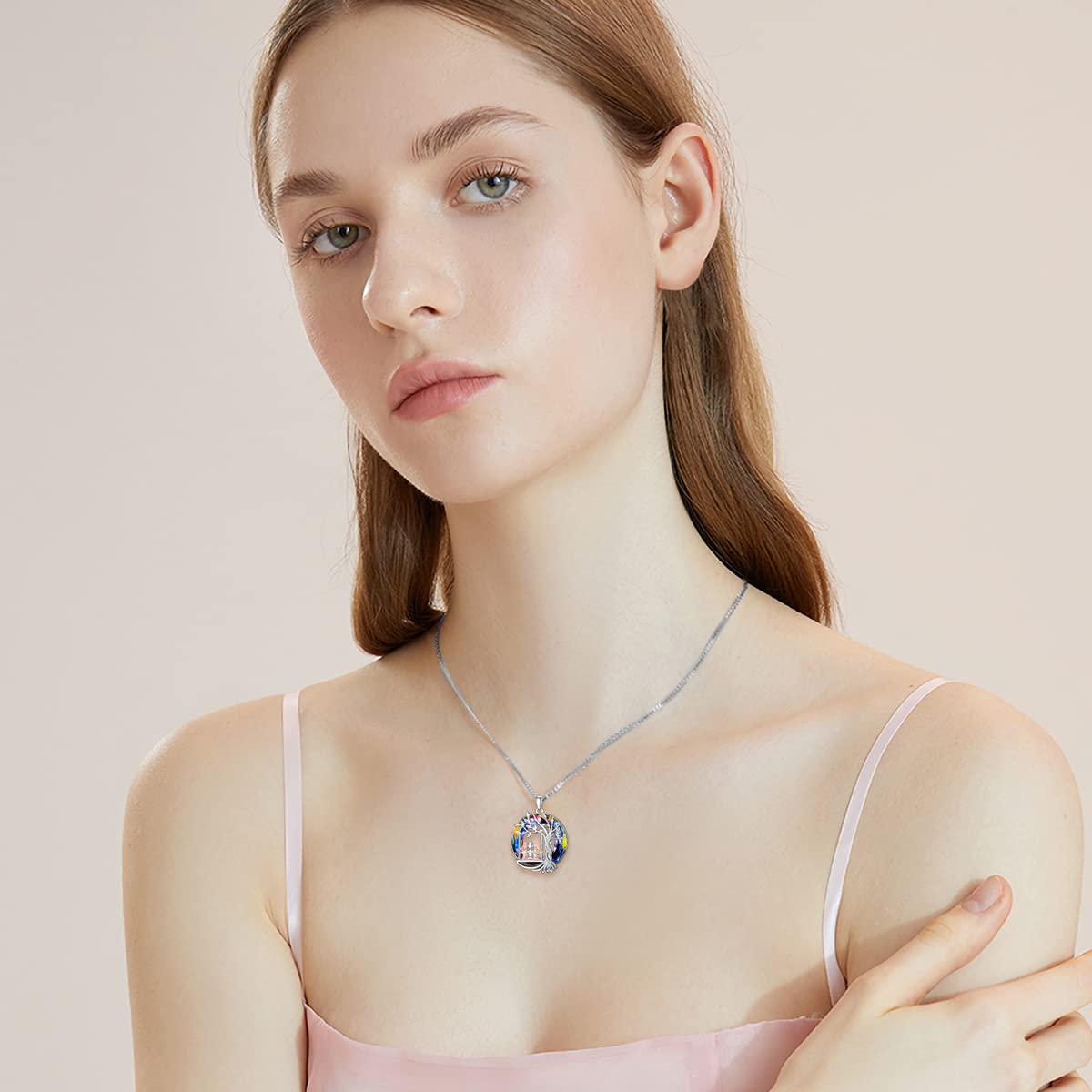 For Friend - S925 Thank You for Being My Unbiological Sister Tree of Life Sisters Necklace
