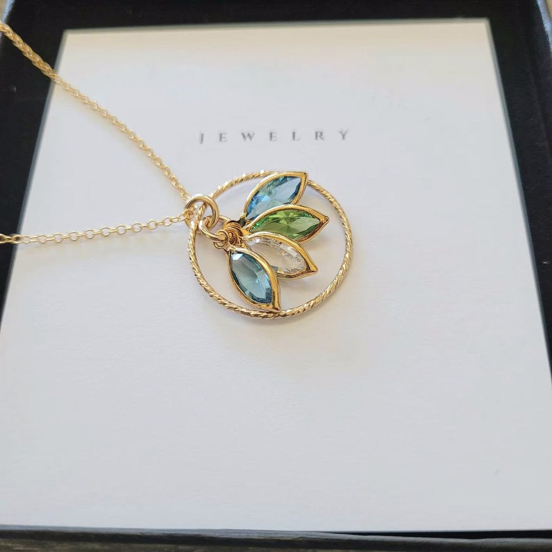 Custom Family Birthstone Necklace