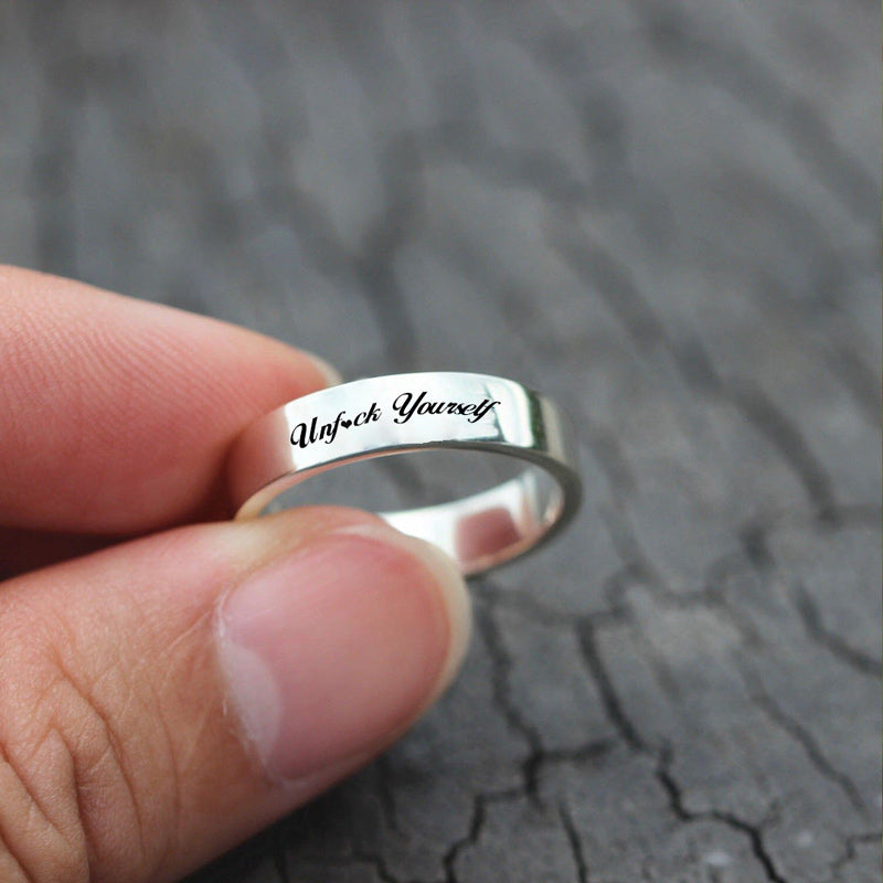 Unf❤️ck Yourself Wide Band Ring