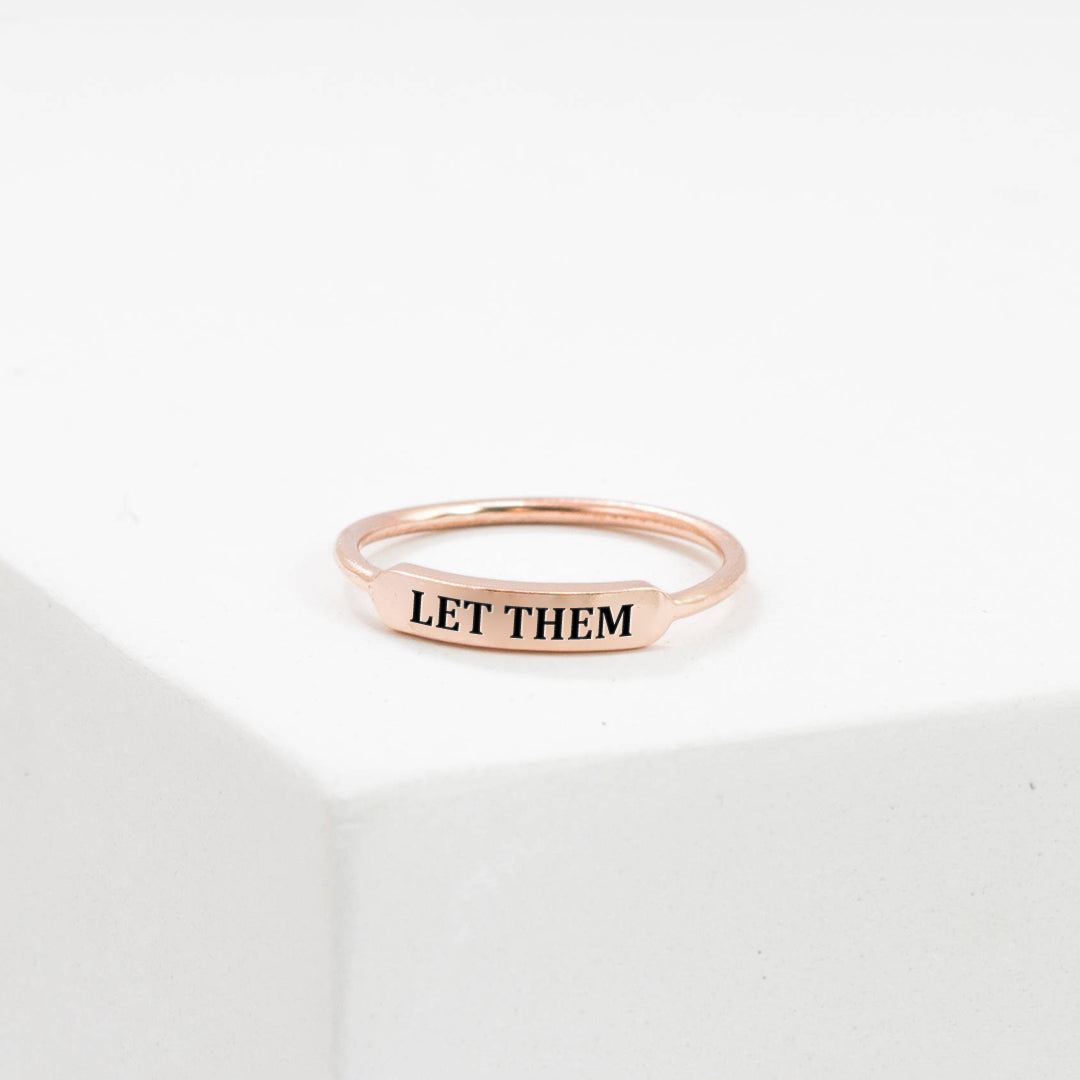 Let Them Dainty Bar Ring