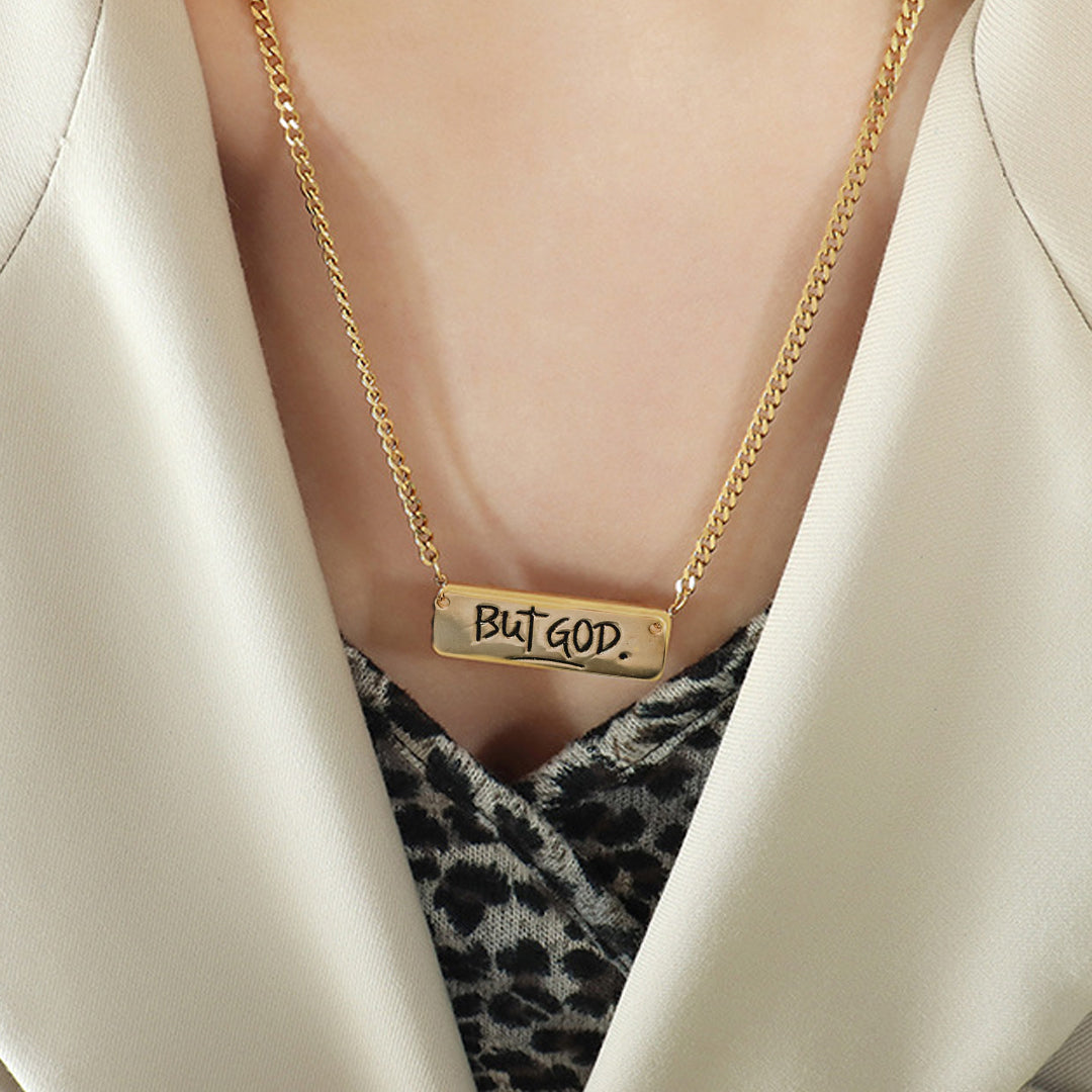 For Anyone - So If It's Not Good, It's Not The End But God Bar Necklace