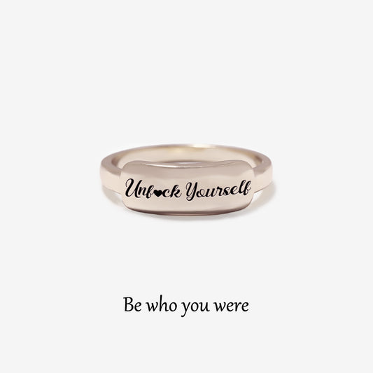 S925 Unf❤️ck Yourself Dainty Bar Ring