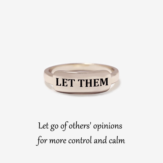 Let Them Dainty Bar Ring