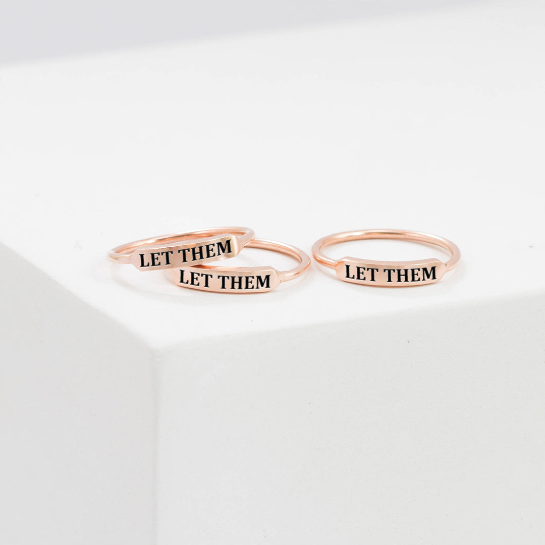 Let Them Dainty Bar Ring