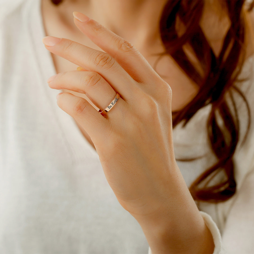 S925 Be Kind...of a Bi❤ch Circle Ring