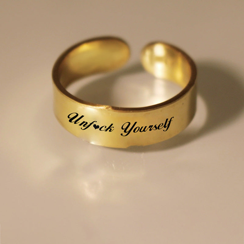 Unf❤️ck Yourself Wide Band Ring