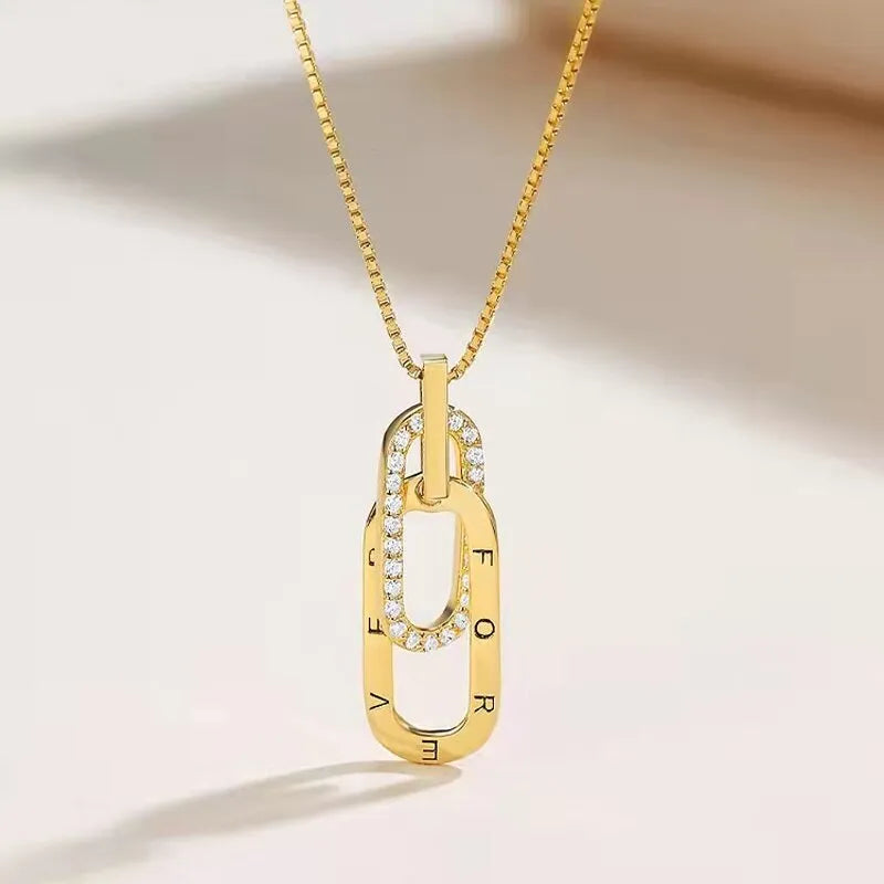 For Friend - S925 Someone Who Will Be There No Matter What Interlocking Circle Necklace