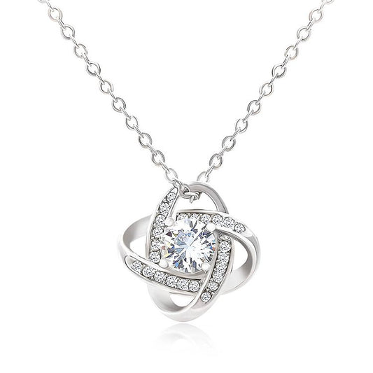 For Bonus Daughter - S925 Even though You're not My Blood I Love You as If You were Knot Necklace